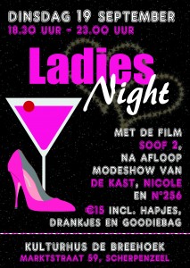 Flyer Ladies Night voorkant